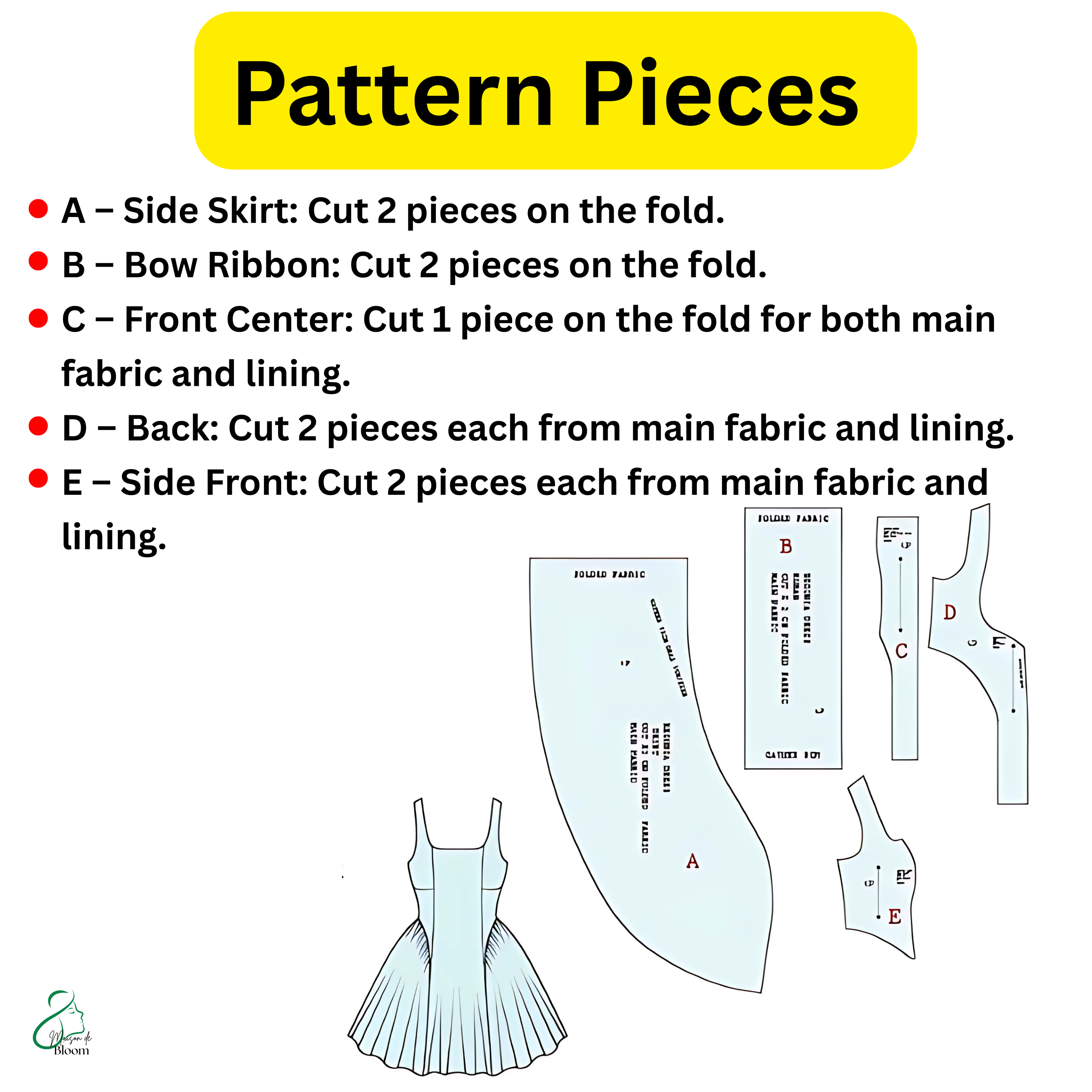Elegant Begonia Dress Pattern - Maison de Bloom